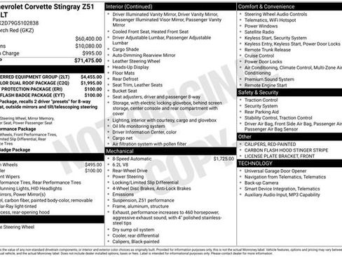 Used 2016 Chevrolet Corvette Stingray Coupe w/ 2LT Preferred Equipment Group RWD image 10