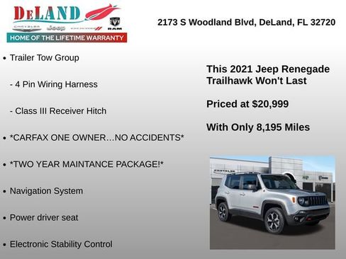 Used 2021 Jeep Renegade Trailhawk w/ Trailer Tow Group image 6