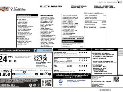 Certified 2022 Cadillac XT5 Luxury FWD image 2