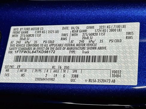 New 2026 Ford F150 XLT w/ Equipment Group 302A MID AWD/4WD image 21