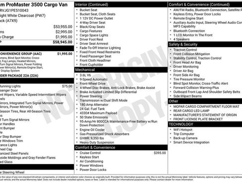 Used 2023 RAM ProMaster 3500 w/ Driver Convenience Group image 17