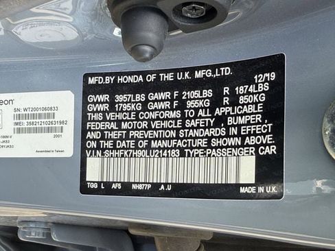 Used 2020 Honda Civic Sport Touring image 34
