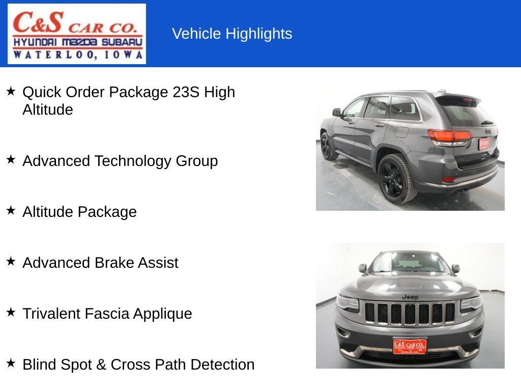 Used 2016 Jeep Grand Cherokee High Altitude AWD/4WD image 7