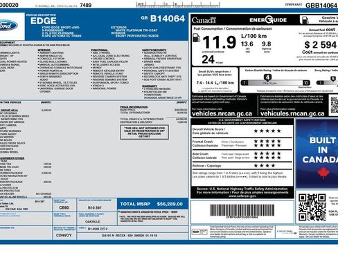 Used 2016 Ford Edge Sport w/ Equipment Group 401A AWD/4WD image 2