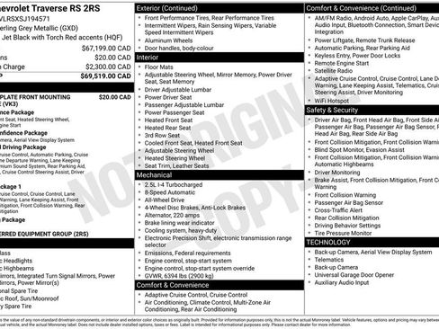 Used 2025 Chevrolet Traverse RS AWD/4WD image 5