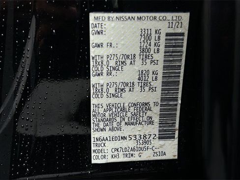 Used 2021 Nissan Titan PRO-4X w/ Pro-4x Convenience Package image 45