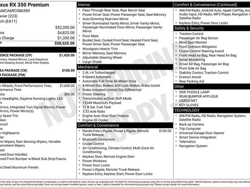Used 2024 Lexus RX 350 Premium w/ Convenience Package image 12