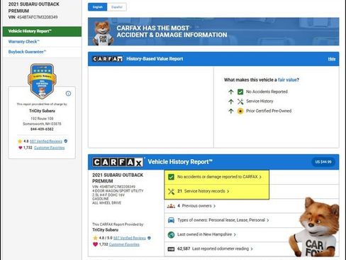 Used 2021 Subaru Outback Premium image 11