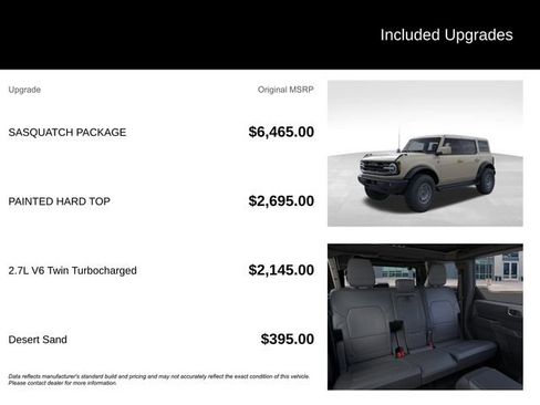 New 2025 Ford Bronco Outer Banks w/ Sasquatch Package AWD/4WD image 5