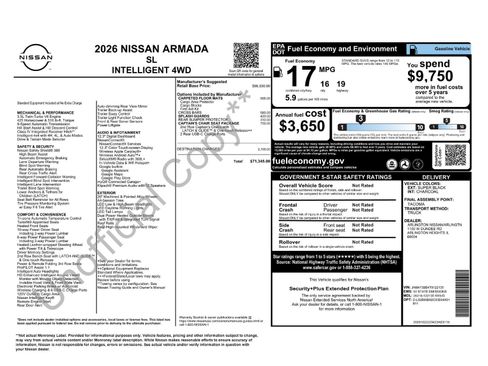 New 2026 Nissan Armada SL w/ Captain's Chari Seat Package image 39
