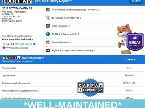 Used 2012 Toyota Camry LE image 4