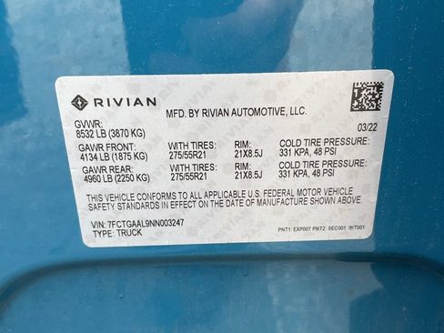 Used 2022 Rivian R1T Launch Edition AWD/4WD image 25