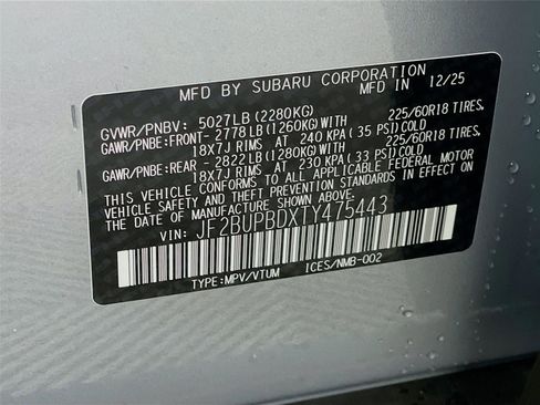 New 2026 Subaru Outback Premium image 23