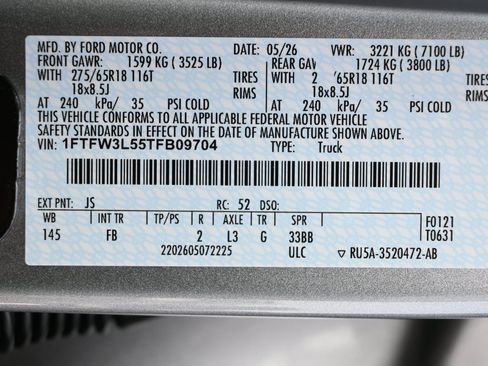 New 2026 Ford F150 XLT w/ Equipment Group 302A MID AWD/4WD image 52