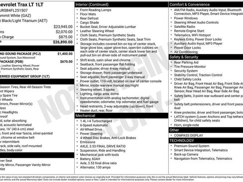 Used 2015 Chevrolet Trax LT w/ LT Sun and Sound Package image 6