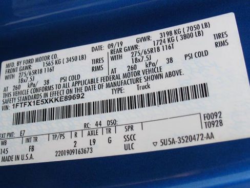 Used 2019 Ford F150 XLT w/ Equipment Group 302A Luxury image 65