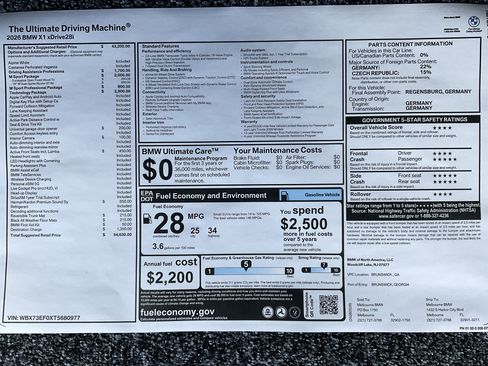 New 2026 BMW X1 xDrive28i w/ Technology Package AWD/4WD image 36