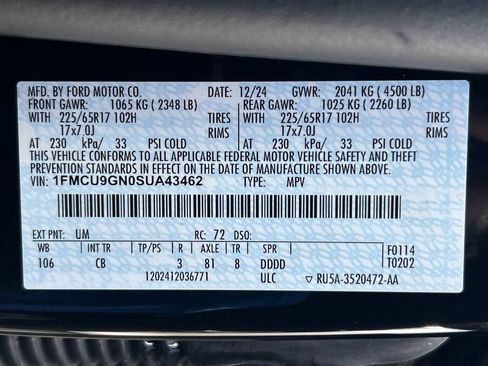 Used 2025 Ford Escape Active AWD/4WD image 16