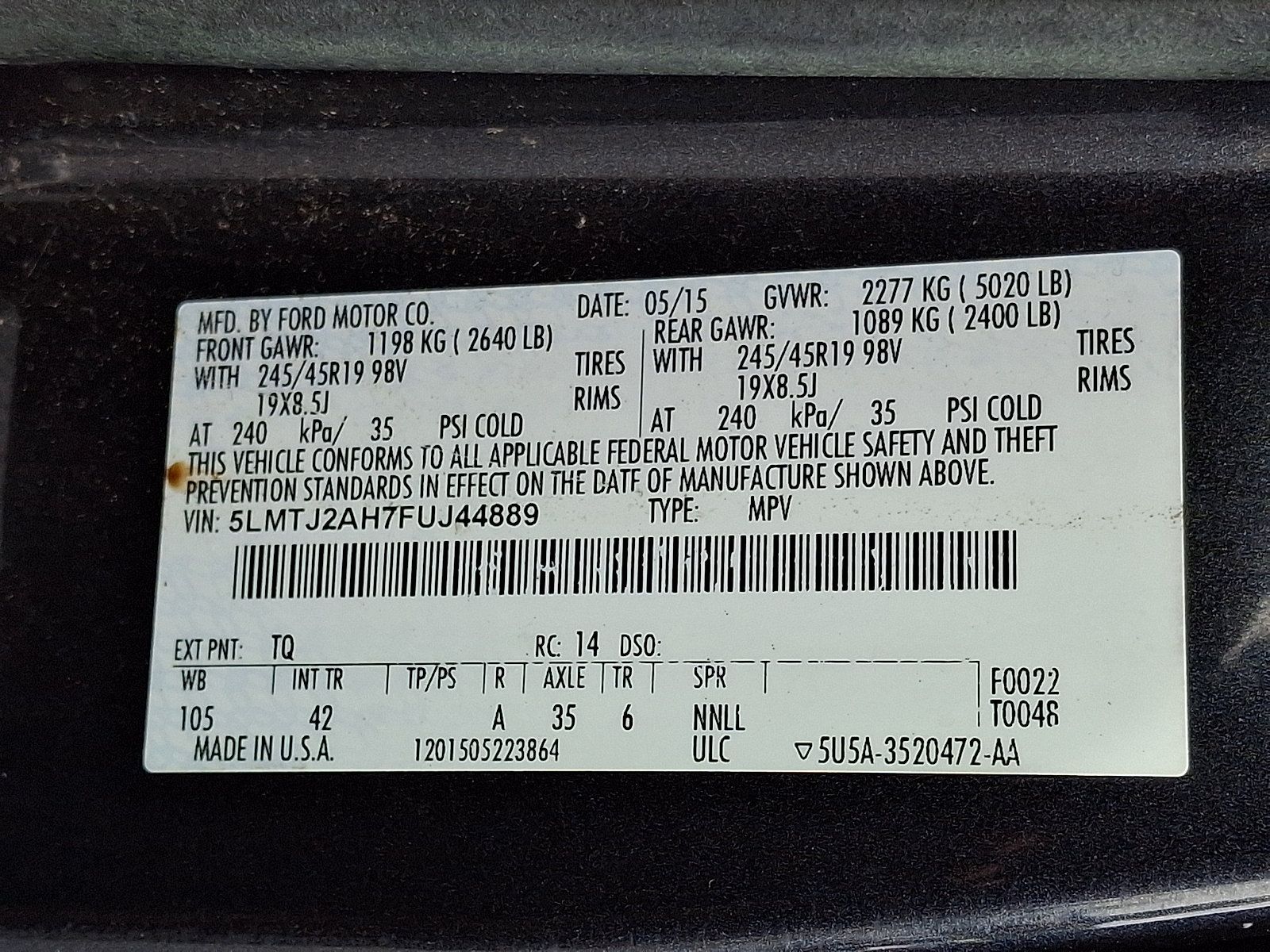 Used 2015 Lincoln MKC AWD w/ Equipment Group 102A Reserve image 29