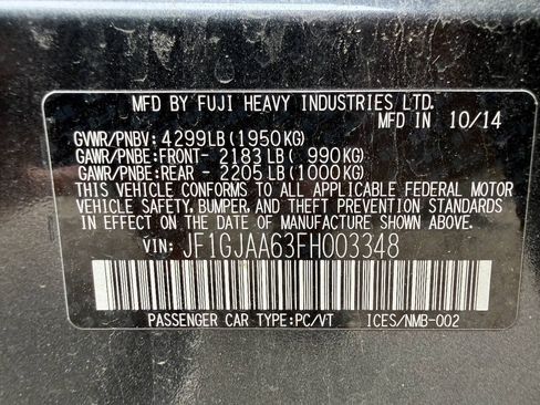 Used 2015 Subaru Impreza 2.0i AWD/4WD image 45