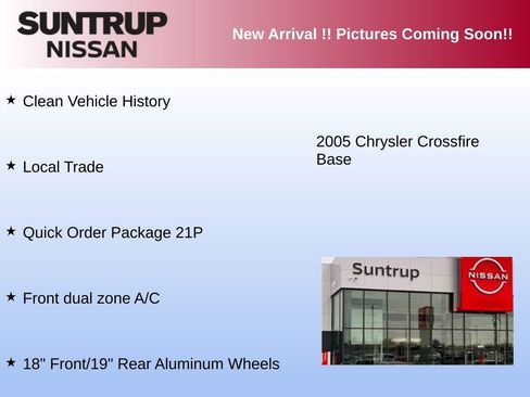 Used 2005 Chrysler Crossfire Convertible image 2