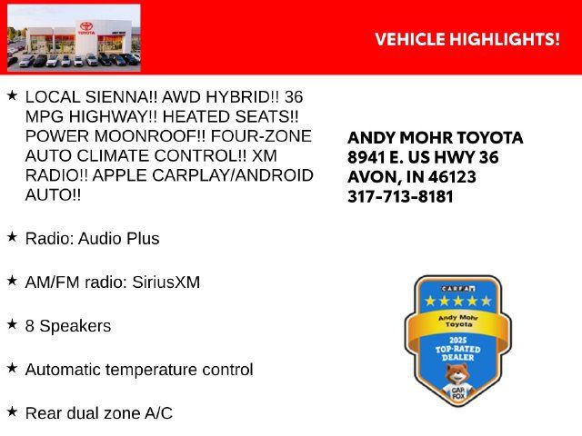 Used 2024 Toyota Sienna XLE AWD/4WD image 2
