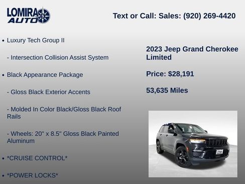 Used 2023 Jeep Grand Cherokee Limited w/ Luxury Tech Group II AWD/4WD image 27