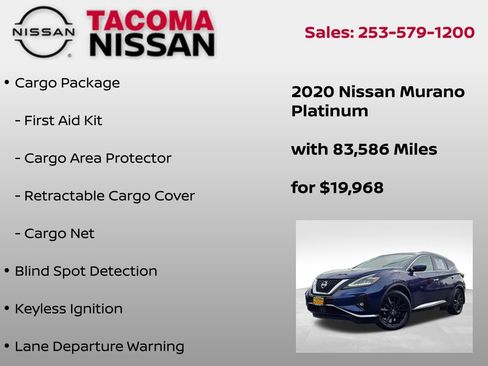 Used 2020 Nissan Murano Platinum w/ Cargo Package AWD/4WD image 6