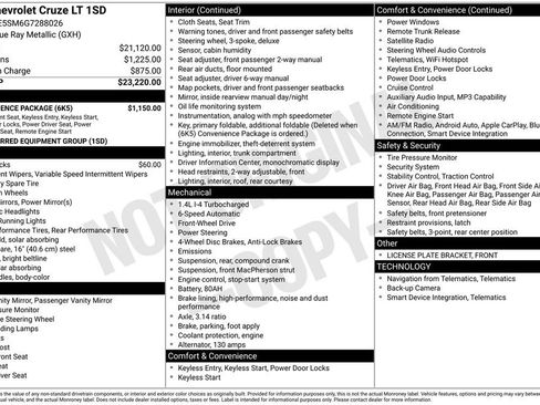 Used 2016 Chevrolet Cruze LT w/ Convenience Package FWD image 36