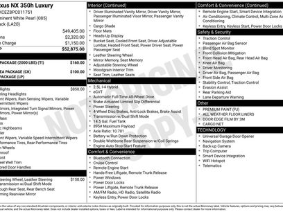 Used 2023 Lexus NX 350h AWD w/ Towing Package (2000 Lbs)