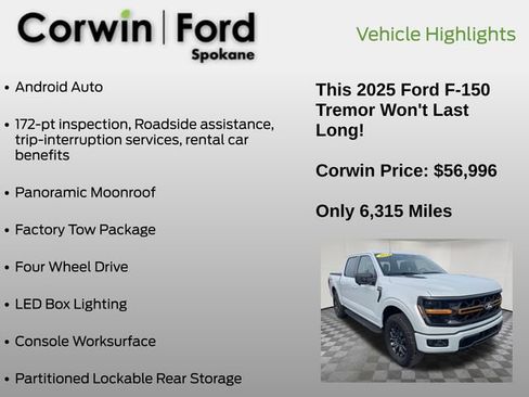 Certified 2025 Ford F150 Tremor w/ Mobile Office Package image 19