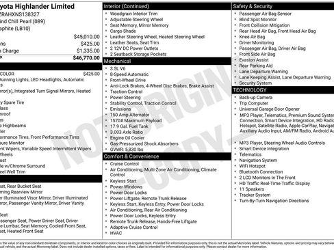 Used 2022 Toyota Highlander Limited FWD image 47