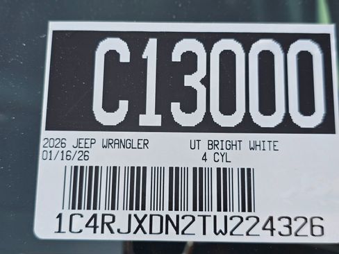 New 2026 Jeep Wrangler Unlimited Sport image 11