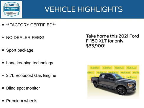 Used 2021 Ford F150 XLT w/ Equipment Group 302A High RWD image 12