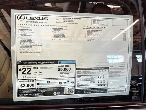 New 2025 Lexus IS 350 F Sport image 14