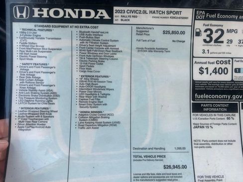 Used 2023 Honda Civic Sport image 12