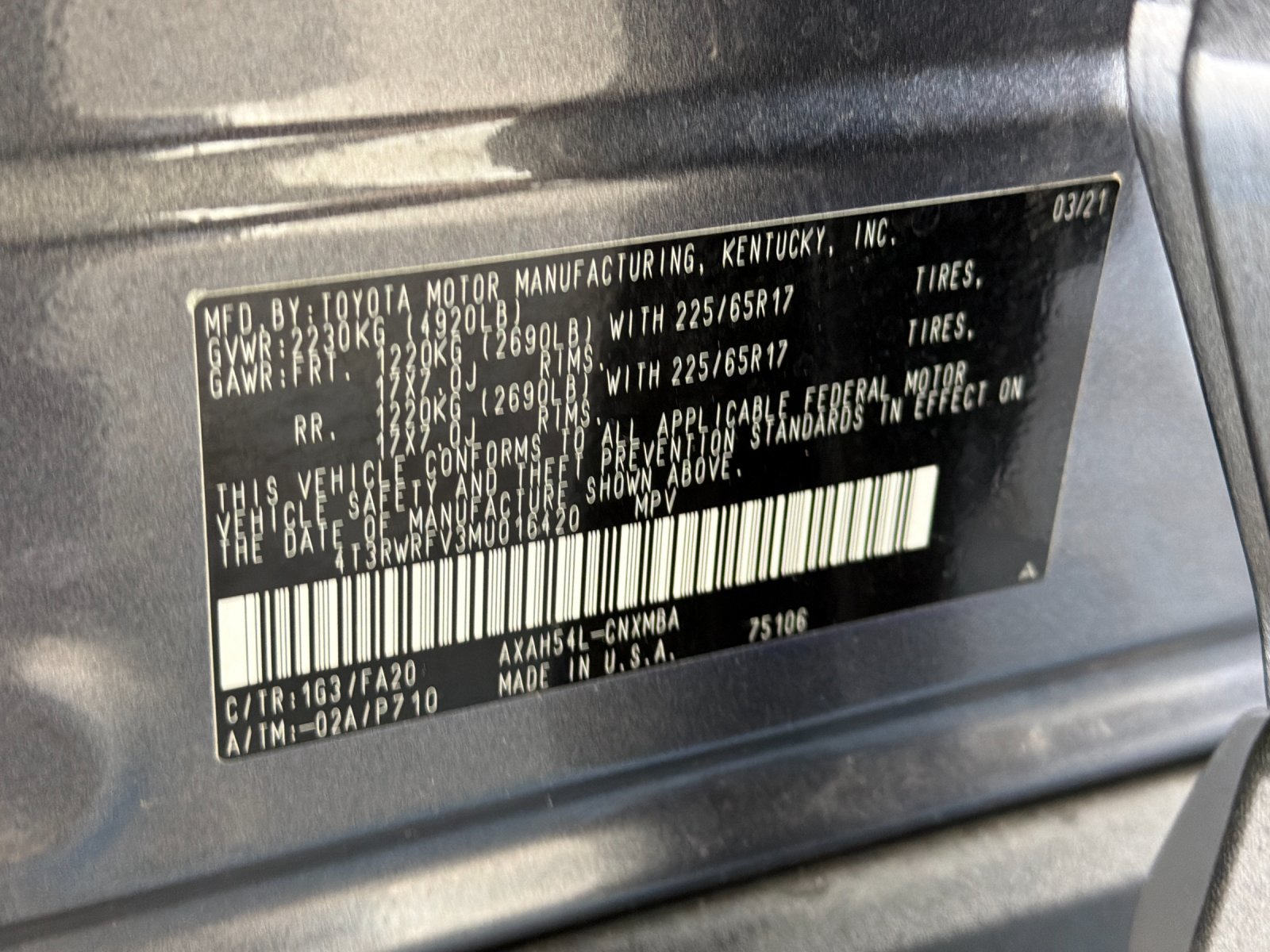 Used 2021 Toyota RAV4 XLE w/ Carpet Mat Package (TMS) AWD/4WD image 27