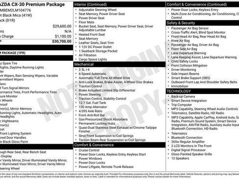 Used 2020 MAZDA CX-30 AWD w/ Premium Package image 4