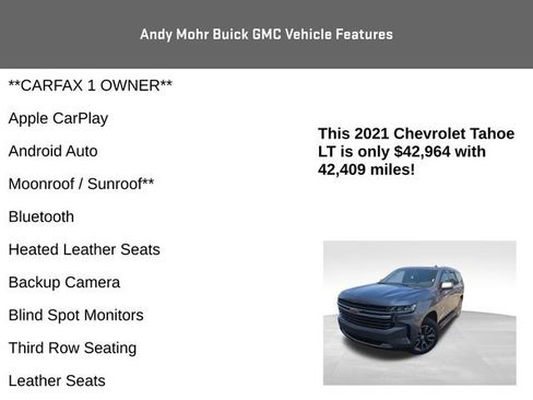 Used 2021 Chevrolet Tahoe LT w/ LT Signature Package AWD/4WD image 4