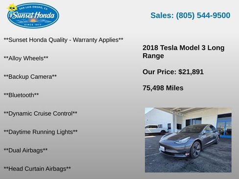 Used 2018 Tesla Model 3 Long Range RWD image 5