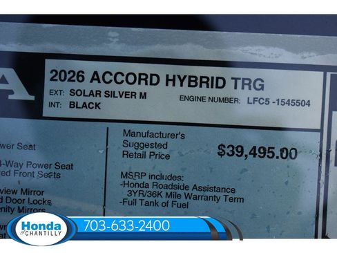 New 2026 Honda Accord Hybrid Touring image 39