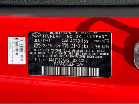 Used 2020 Hyundai Veloster N w/ Performance Package image 30