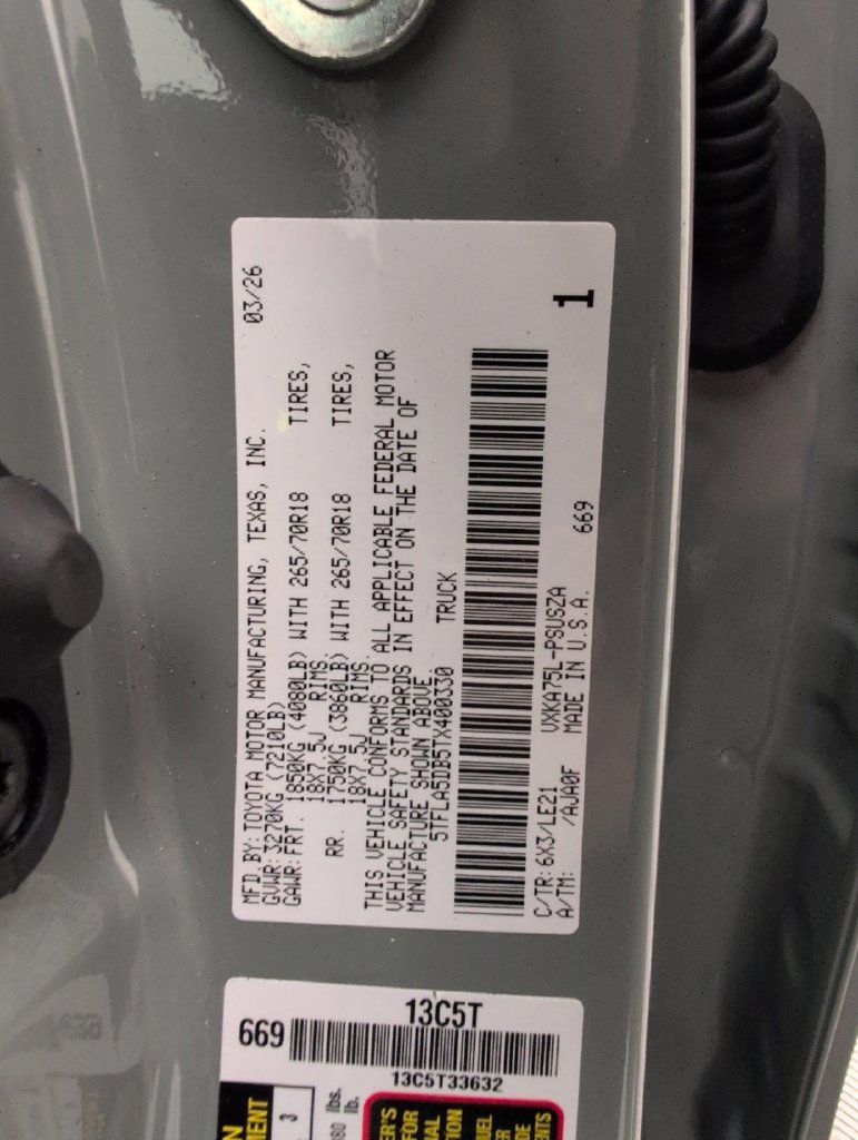 Used 2026 Toyota Tundra SR5 w/ SR5 Premium Package AWD/4WD image 40