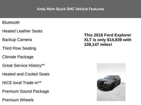 Used 2018 Ford Explorer XLT w/ Equipment Group 202A AWD/4WD image 4