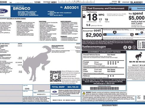 Certified 2025 Ford Bronco Badlands AWD/4WD image 6