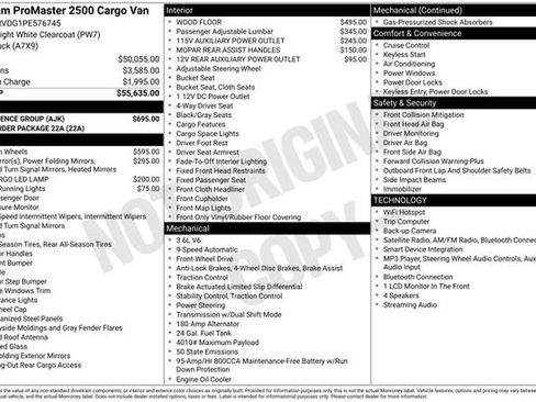 Used 2023 RAM ProMaster 2500 w/ Convenience Group FWD image 5