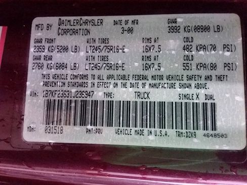 Used 2001 Dodge Ram 2500 Truck 4x4 Quad Cab image 26