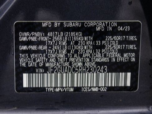 Used 2024 Subaru Crosstrek 2.0i Premium image 53
