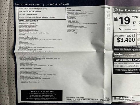 Used 2024 Land Rover Discovery Dynamic SE image 44