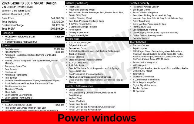 Used 2024 Lexus IS 300 F Sport w/ Accessory Package 2 RWD image 29